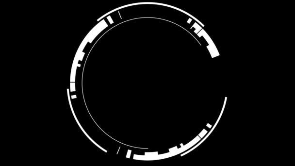 Αφηρημένο Μαύρο Φόντο Κυκλικό Μοτίβο — Αρχείο Βίντεο