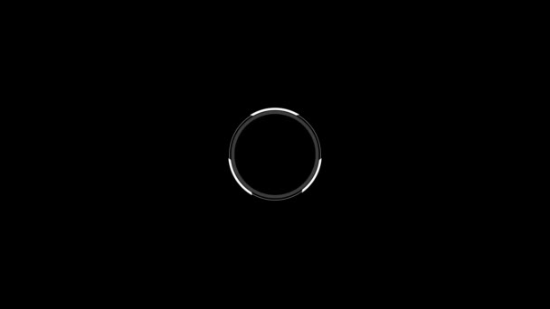 Srebrny Pierścień Czarnym Tle Symbol Pierścienia — Wideo stockowe