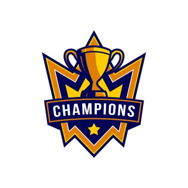 Şampiyon logo rozet şablonu