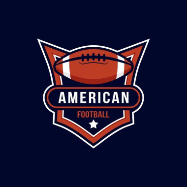 Amerikan futbolu logosu şablonu