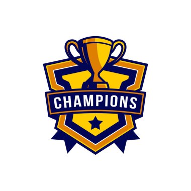 Şampiyon logo rozet şablonu
