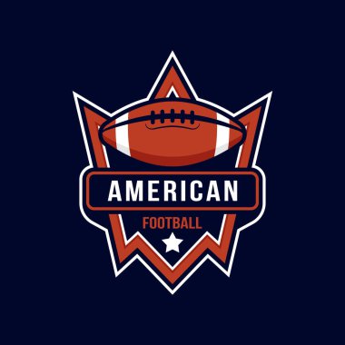 Amerikan futbolu logosu şablonu