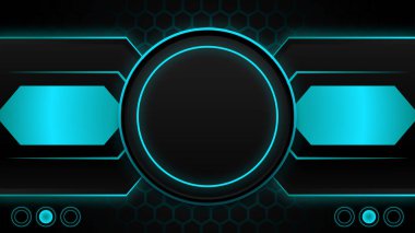 Teknoloji kavramına sahip siyah ve mavi oyun geçmişi