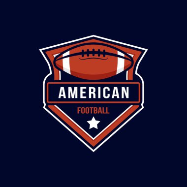 Amerikan futbolu logosu şablonu