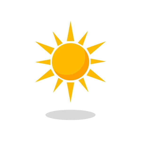 Shiny sun vector icon . 