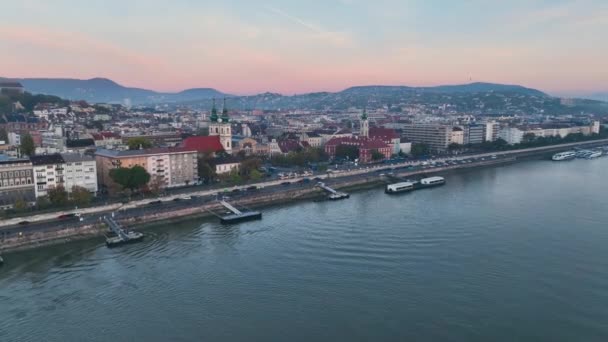 Вид Воздуха Будапешт Площадь Баттиани Баттиани Тер Городскую Площадь Будапеште — стоковое видео