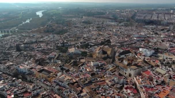 Widok Powietrza Panoramę Miasta Cordoba Andaluzja Hiszpania — Wideo stockowe