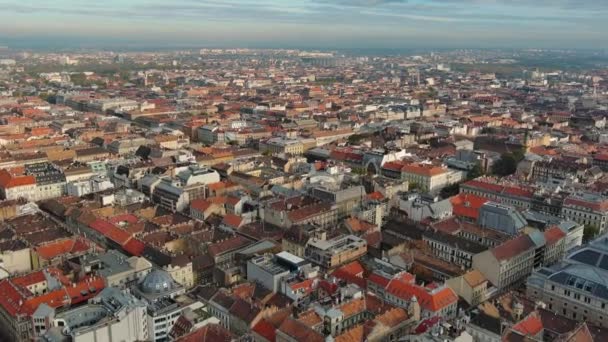 Légi Kilátás Budapest Városára Terezvárosra Vagy Theresa Town Környékére Magyarország — Stock videók