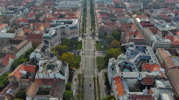 Andrassy Avenue Andrassy Budapests Mest Berömda Gata Ungern — Stockvideo