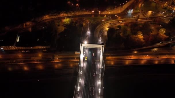Budapest Elisabeth Bridge Derde Nieuwste Brug Van Boedapest Hongarije Tussen — Stockvideo