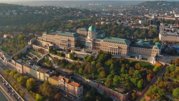 Pałac Królewski Budzie Budapeszt Węgry — Wideo stockowe