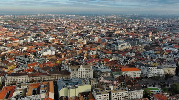 Budapeşte Şehrinin Ufuk Çizgisinin Havadan Görünüşü Terezvaros Theresa Town Mahallesi — Stok fotoğraf