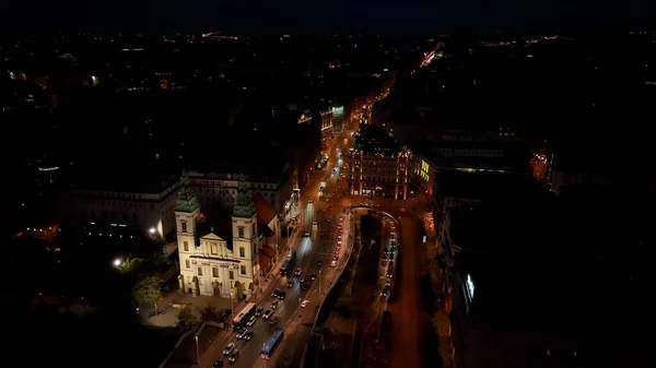 Luftaufnahme Der Budapester Inneren Stadtpfarrkirche Budapest Belvarosi Nagyboldogasszony Offiziell Die — Stockfoto