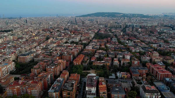 Barcelonas Stadssiluett Flygfoto Över Sarria Sant Gervasi Största Stadsdelarna Barcelona — Stockfoto