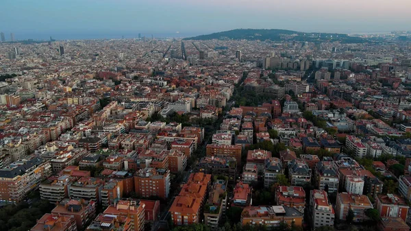 Барселона Місто Небесна Лінія Вигляд Повітря Сарріа Сент Гервасі Один — стокове фото