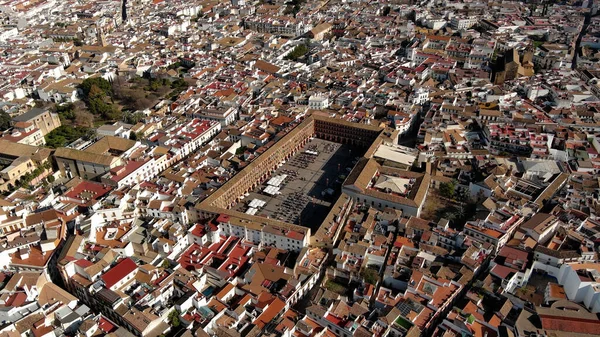 Aerial View Cordoba Plaza Corredera Square Andalusia Spain — Stock Photo, Image