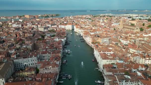 Venise Vue Aérienne Grand Canal Vénétie Italie — Video