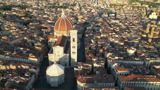 Vista Aérea Catedral Florença Duomo Firenze Catedral Santa Maria Flor — Vídeo de Stock