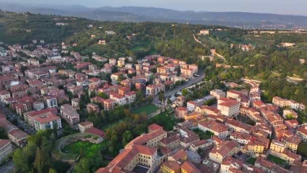 Verona Şehrinin Gökyüzü Manzarası Evler Evler Yaşam Alanı Veneto Bölgesi — Stok video