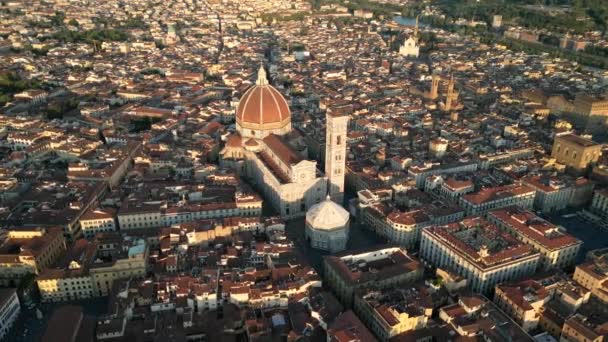 Catedral Santa Maria Flor Pôr Sol Florença Itália — Vídeo de Stock