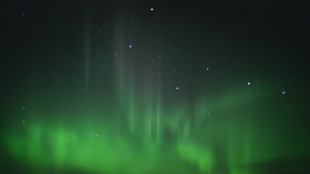 Aurora Borealis Droga Mleczna Galaxy Southwest Sky Slow Motion Wschód — Wideo stockowe