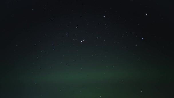 Aurora Borealis Och Galaxy Vintergatan Sydvästra Himlen Slow Motion Soluppgång — Stockvideo