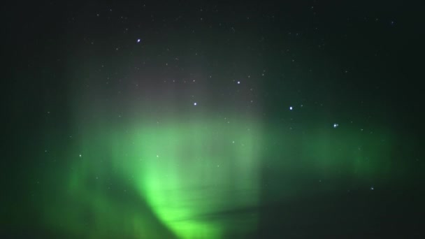 Aurora Borealis Galassia Lattea Cielo Sud Occidentale Lento Movimento Alba — Video Stock