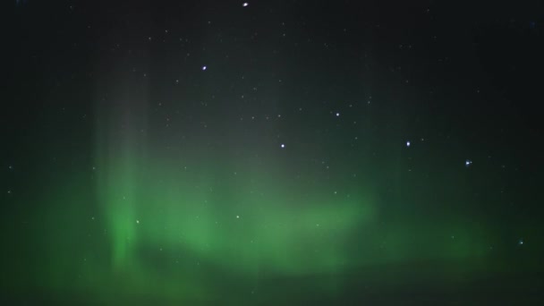 Aurora Borealis Galassia Lattea Cielo Sud Occidentale Lento Movimento Alba — Video Stock