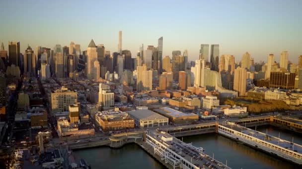 Велике Місто Повітряний Вид Велике Місто Метрополіс Бізнес Великому Місті — стокове відео