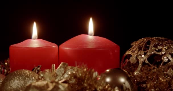 Decoración Navidad Fondo Vacaciones Invierno Decoración Vacaciones Año Nuevo Fondo — Vídeo de stock