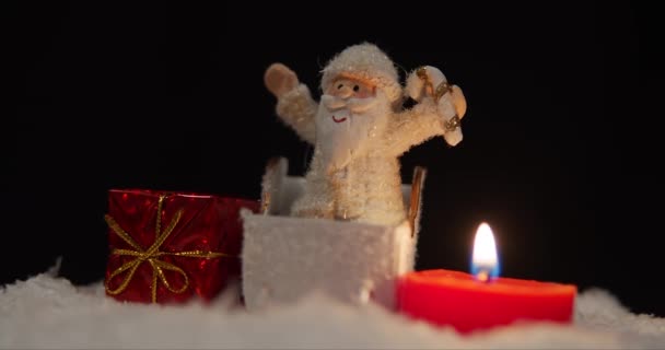 Decoración Navidad Fondo Vacaciones Invierno Decoración Vacaciones Año Nuevo Fondo — Vídeos de Stock