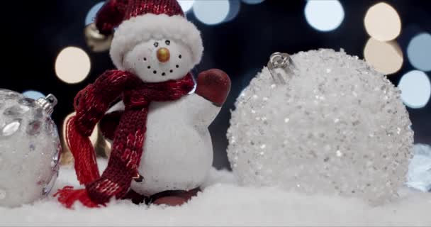 Kerst Decoratie Winter Vakantie Achtergrond Decoratie Van Nieuwjaarsvakantie Perfecte Achtergrond — Stockvideo