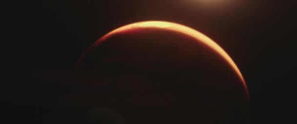 Dönen Gezegen Mars Karanlıkta Izole Edilir Uzaydan Mars Gezegeninin Görüntüsü — Stok video