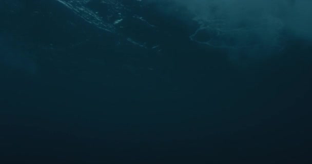 Underwater View Clear Ocean Wave Breaking Hard Reef Bottom Ocean — Stockvideo