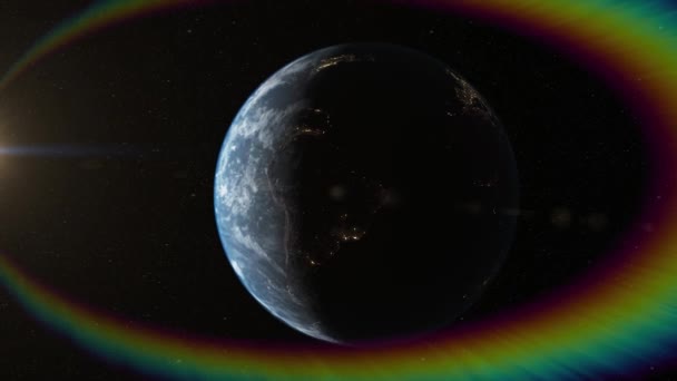 Globalne Eksploracje Przestrzeni Kosmicznej Koncepcja Podróży Przestrzeni Kosmicznej Generowana Cyfrowo — Wideo stockowe