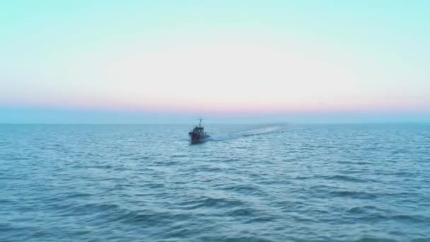 Вид Воздуха Военно Морской Корабль Военный Корабль Военный Корабль Устойчивый — стоковое видео