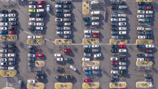 Χρονικό Όριο Κυκλοφορίας Στάθμευσης Και Εξόδου Από Πάρκινγκ Κάτοψη Από — Αρχείο Βίντεο