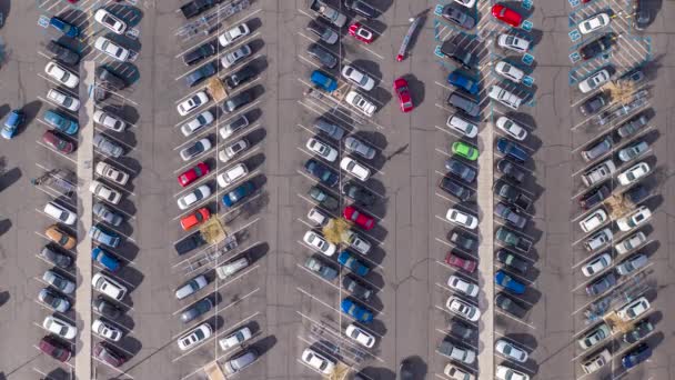 Time Lapse Del Traffico Automobilistico Parcheggio Uscita Dal Parcheggio Vista — Video Stock