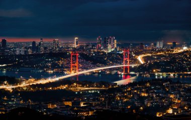 Yukarıdan Gece Görüşü Bosporusu