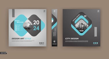 Soyut beyaz broşür kapağı tasarımı. Süslü bilgi pankartı çerçevesi. Modern ilan metni. Yıllık rapor klasörü. Başlık sayfası modeli ayarlandı. Süslü baş sayfa vektörü. Şehir yazı tipi tanıtım sanatı