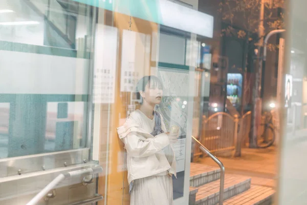 Porträt Des Nachtlebens Der Stadt Asiatische Menschen Japanische Tokyo Stadt — Stockfoto