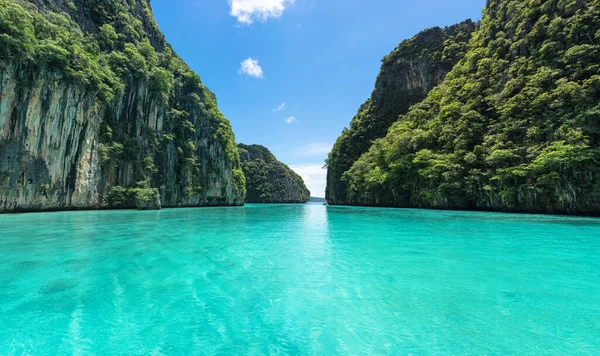 Baía Maya Província Krabi Ilha Phi Phi Tailândia Sudeste Asiático — Fotografia de Stock