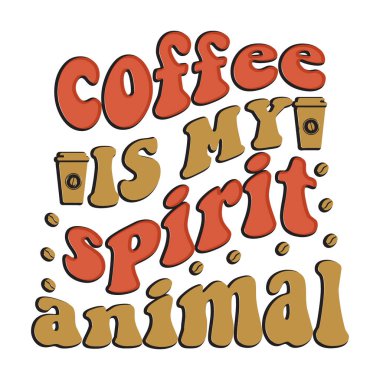 Moda kahve tişörtü tasarımı, klasik tipografi ve harf sanatı, eski slogan