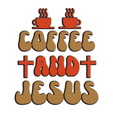 Moda kahve tişörtü tasarımı, klasik tipografi ve harf sanatı, eski slogan