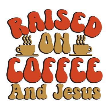 Moda kahve tişörtü tasarımı, klasik tipografi ve harf sanatı, eski slogan