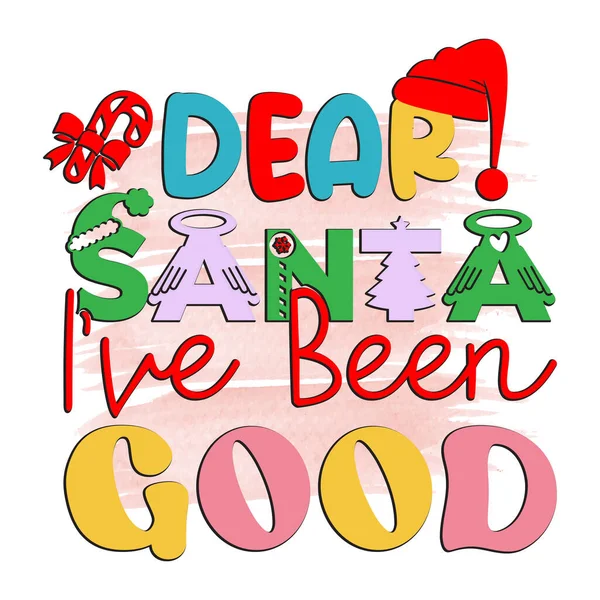 Cher Santa Ive Been Good Groovy Shirt Noël Rétro Design — Image vectorielle
