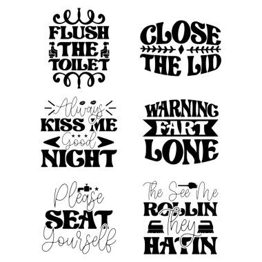 Banyo tişört tasarımı seti