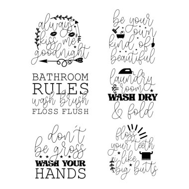 Banyo tişört tasarımı seti