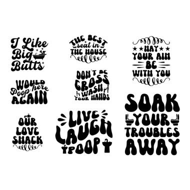 Banyo tişört tasarımı seti