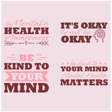 Terapi ile ilgili sloganlarla dolu. Blog, poster ve baskı tasarımı için komik alıntılar. Modern yazı metni. Akıl sağlığı servisi. Vektör illüstrasyonu